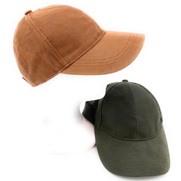 August Hats Accessories - 4/$25 Women’s Faux-Leather Plain Baseball Hat OS